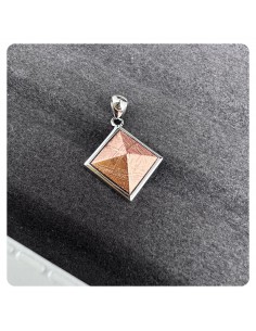 Meteorite Silver Pendant Pyramid (Sweden) 2