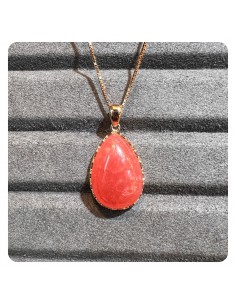 Rhodochrosite Silver Pendant