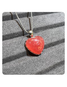 Rhodochrosite Silver Pendant 2