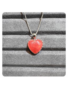 Rhodochrosite Silver Pendant