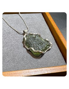 捷克隕石 莫爾道玻隕石純銀吊墜 2