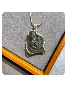 捷克隕石 莫爾道玻隕石純銀吊墜