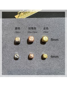 天鐵鎳鐵隕石 天鐵隔珠 正方形 圓角