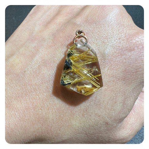 Golden Rutilated Quartz Pendant