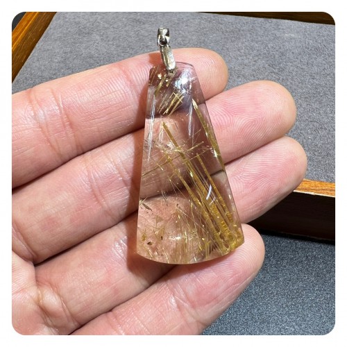 Golden Rutilated Quartz Pendant