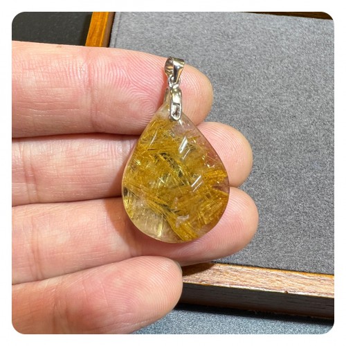 Golden Rutilated Quartz Pendant