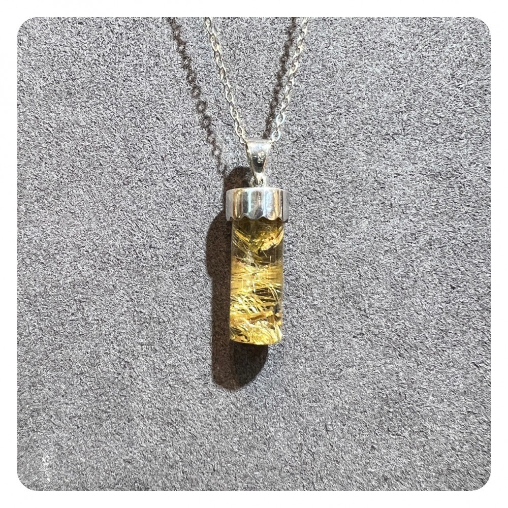 Golden Rutilated Quartz Pendant