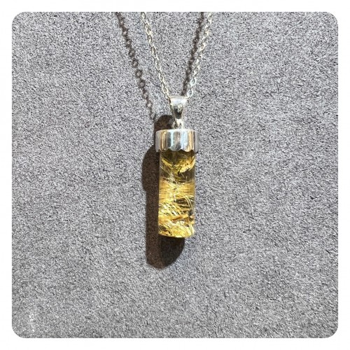 Golden Rutilated Quartz Pendant