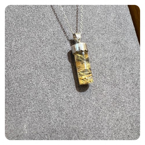 Golden Rutilated Quartz Pendant