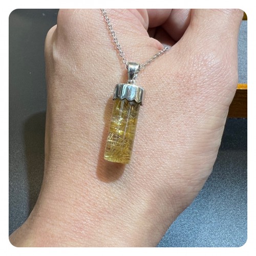 Golden Rutilated Quartz Pendant