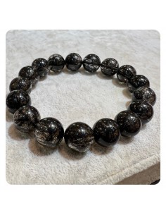 黑髮晶手鏈 12mm 2