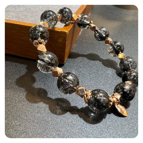 Black Rutilated Quartz Bracelet