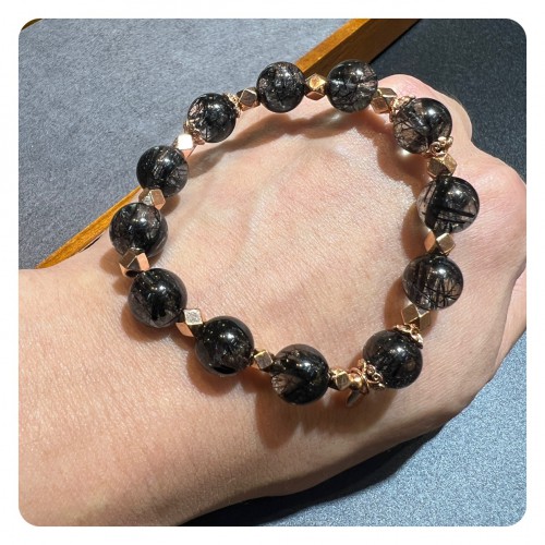 Black Rutilated Quartz Bracelet