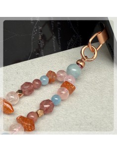 Sunstone mix Quartz Phone Strap 2