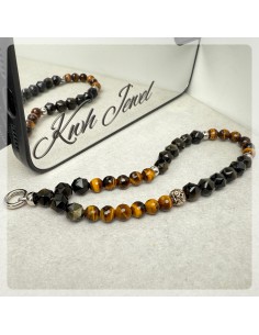 虎眼石 金曜石手機繩