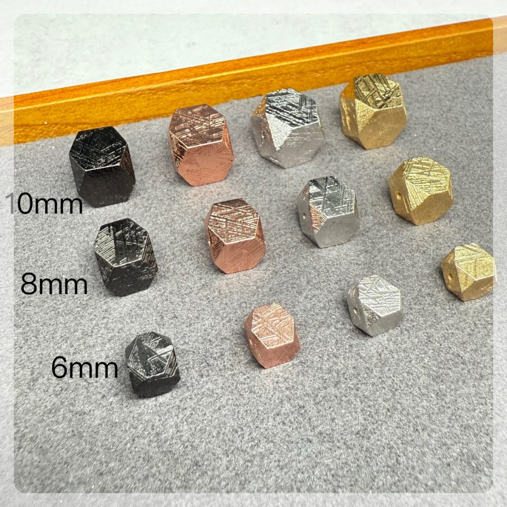 Sweden Meteorite Polygon Beads
