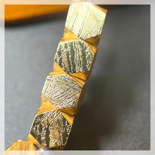 瑞典天鐵鎳鐵隕石 天鐵隕石手鏈 8mm