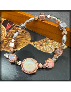 Sweden Meteorite mix Opal Silver Bracelet 2