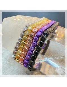 瑞典天鐵隕石骰仔 正方形手鏈 4mm 2