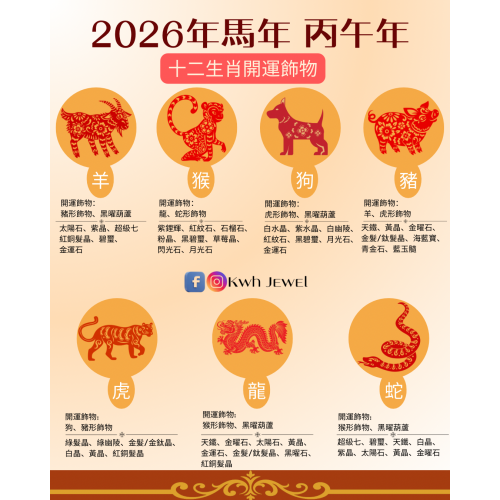 金曜石十二生肖配飾