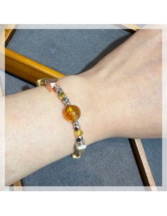 瑞典天鐵鎳鐵隕石 天鐵隕石黃晶手鏈 2