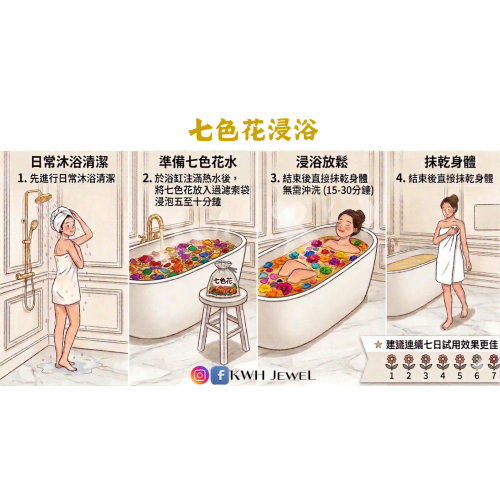 七色花浸浴 沐浴 淨化七日套裝