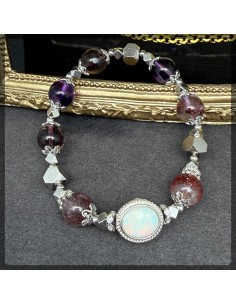 Super 7 mix Opal Silver Bracelet