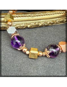 紫超七 碧璽 天鐵純銀手鏈 2