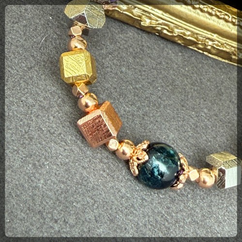 紫超七 碧璽 天鐵純銀手鏈