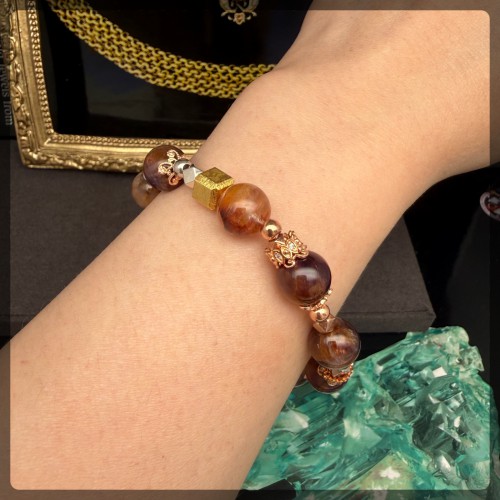 Auralite 23 mix Meteorite Silver Bracelet