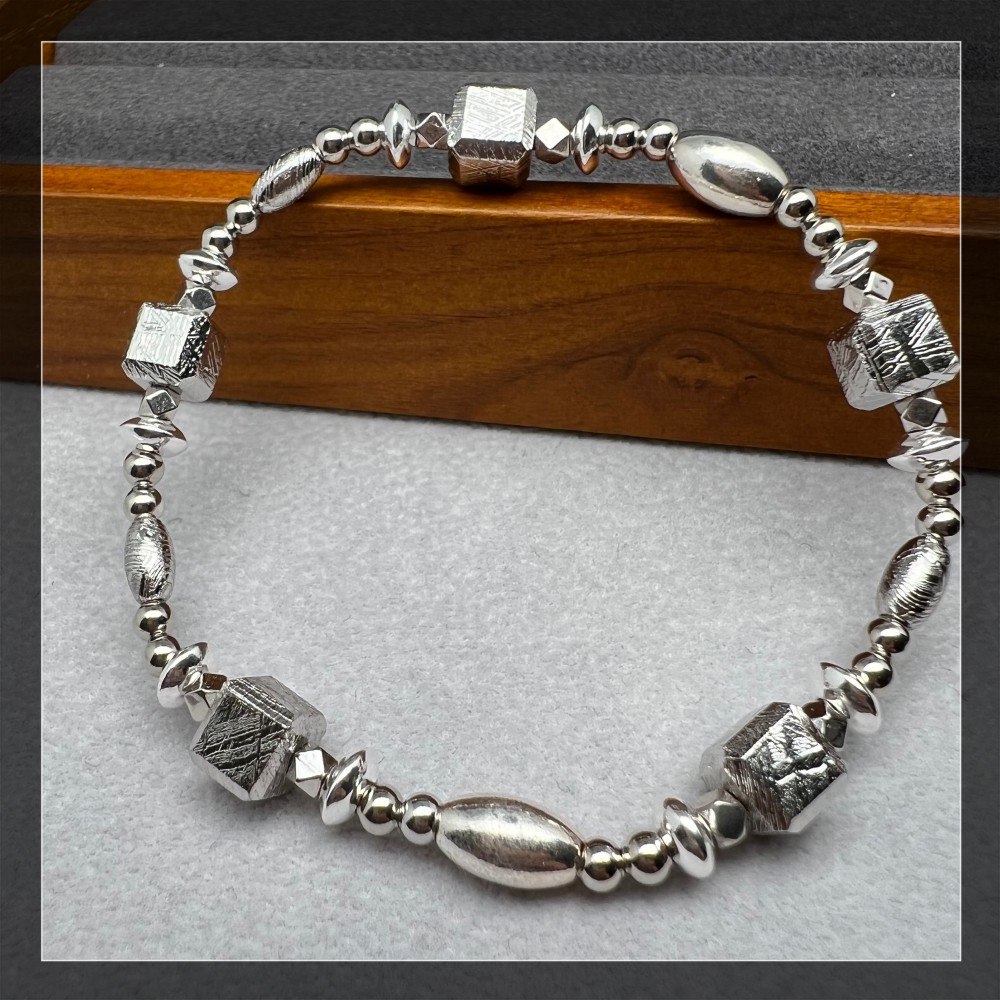 Meteorite Silver Bracelet (Sweden)
